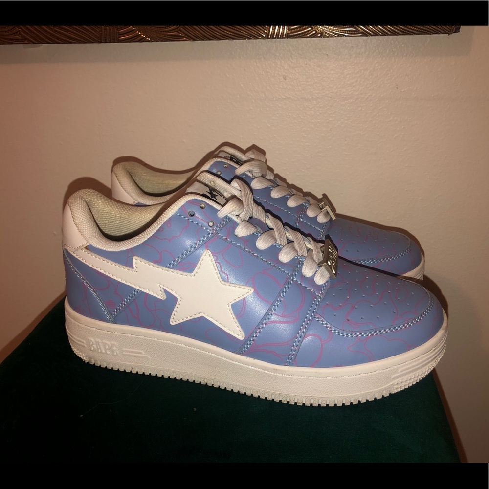 BAPE LINE CAMO BAPESTA LOW PURPLE- MENS 6, WOMEN’S 8